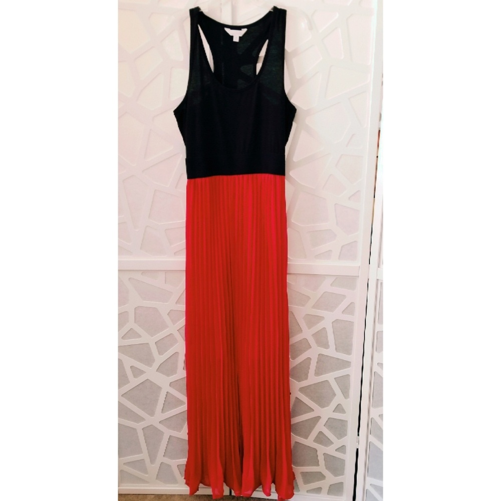 Charming Charlie Black and Red Tee Back Dress